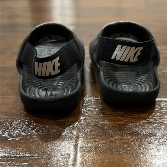 Nike Kawa Toddler Black Grey Camo Soft Strap Slides Sandals 6c - Picture 6 of 7
